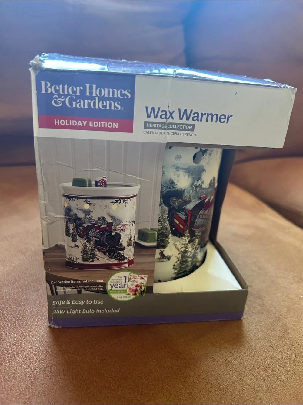 Better Homes And Gardens Holiday Wax Warmer with Red Train and Green Trees